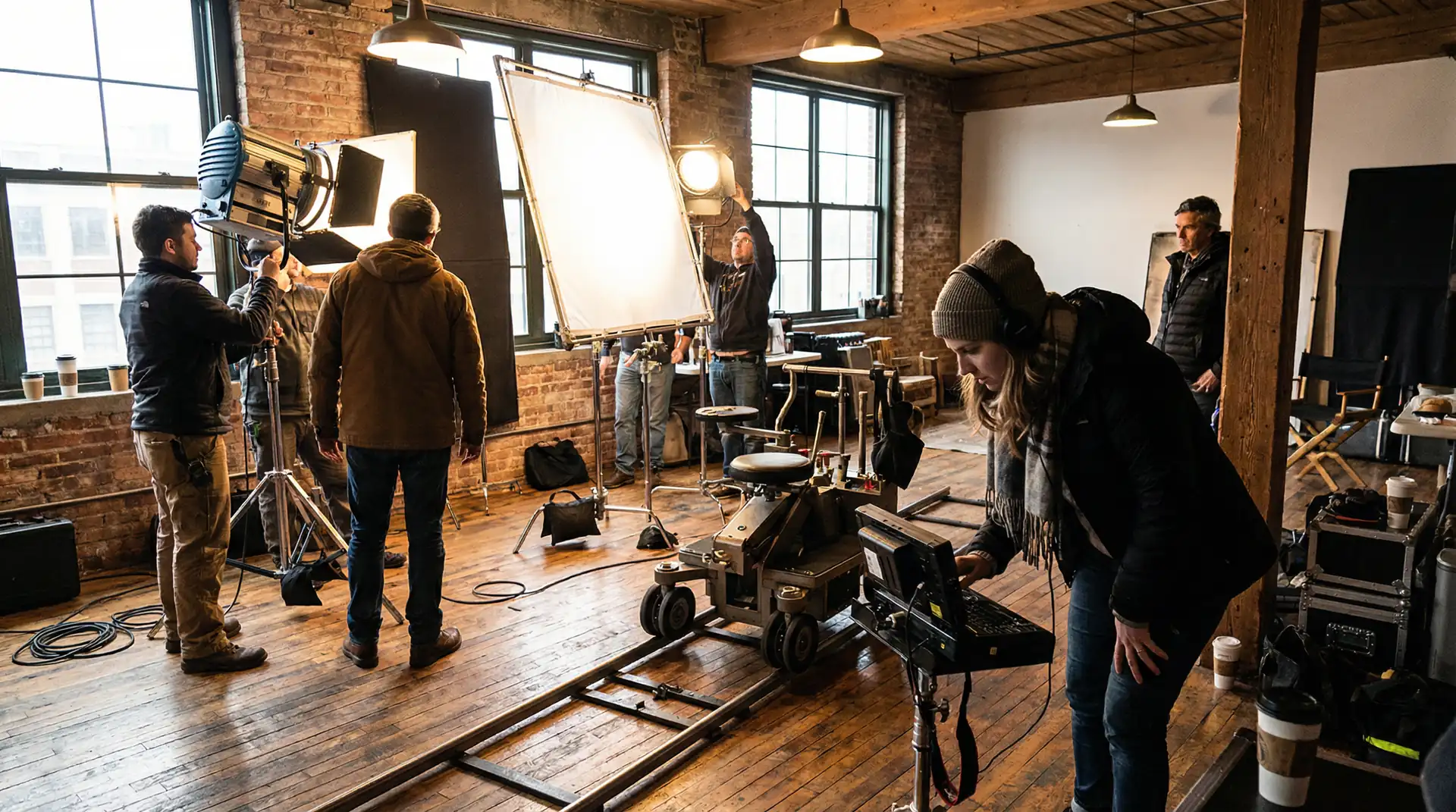 国产视频 拍摄现场灯光布置花絮