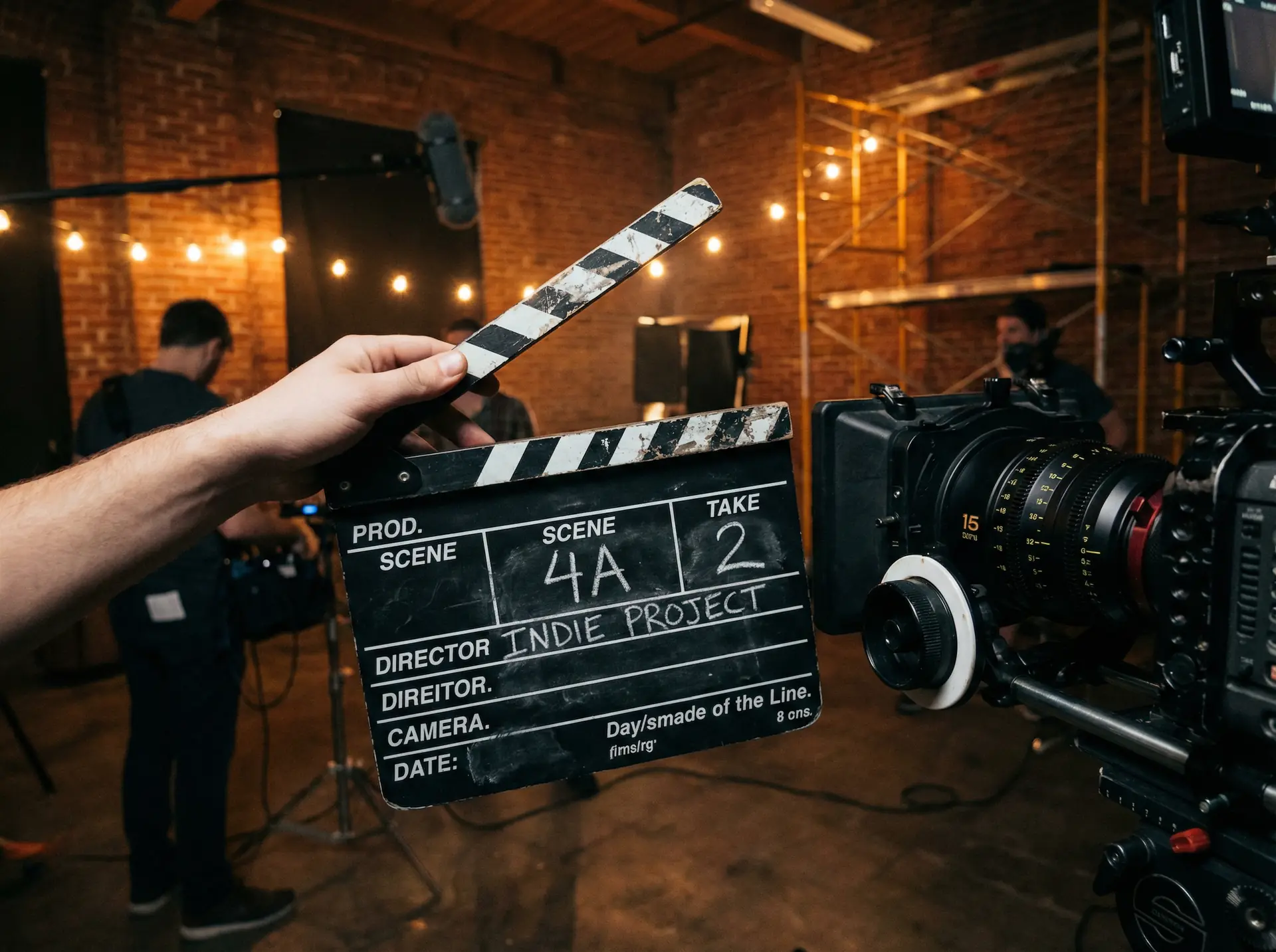 国产视频 独立电影场记板特写